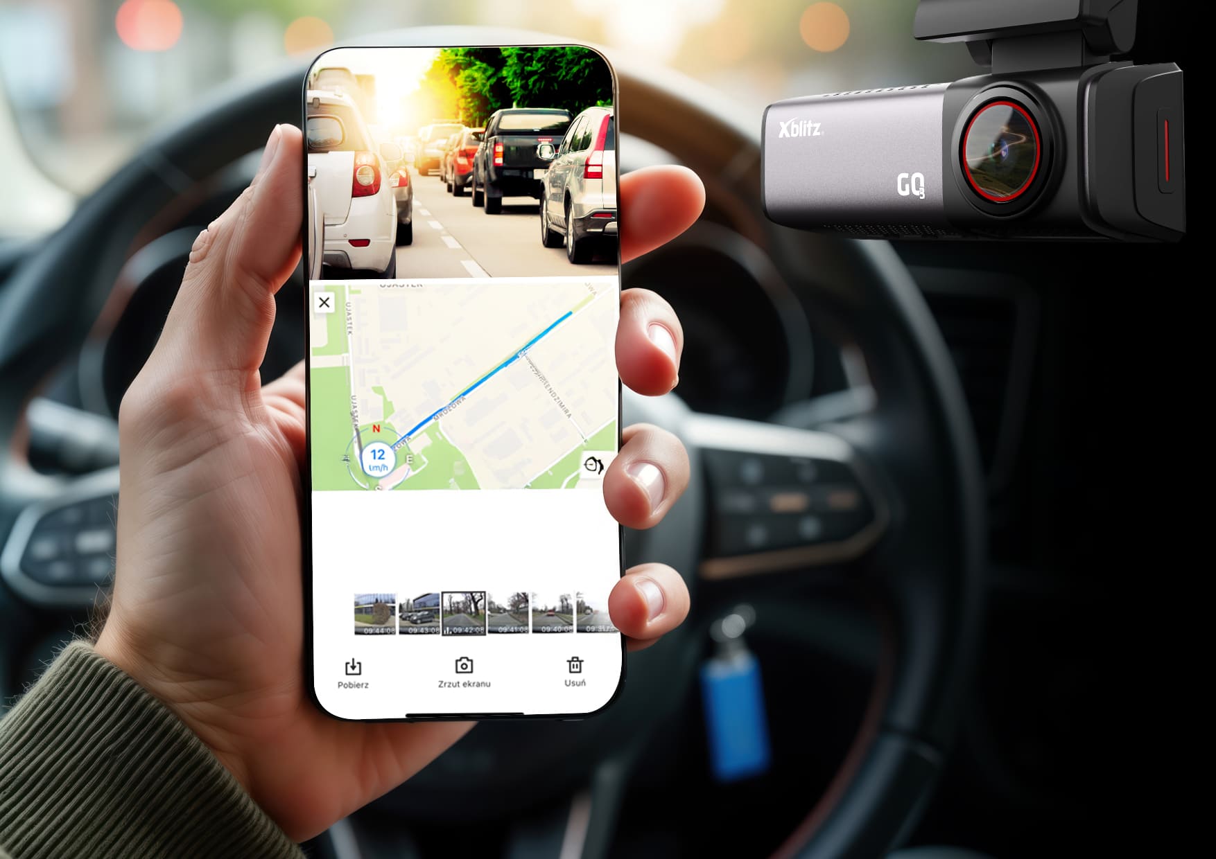Xblitz GO3 – Kamera samochodowa UHD 4K z GPS i WIFI