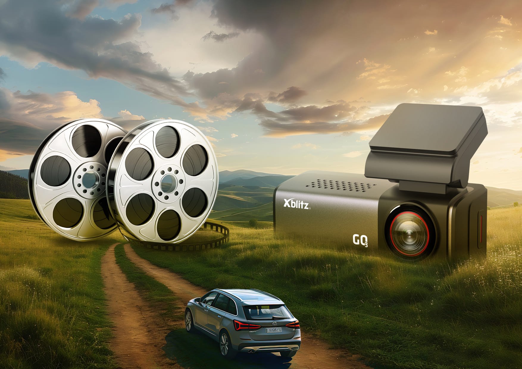Xblitz GO3 – Kamera samochodowa UHD 4K z GPS i WIFI