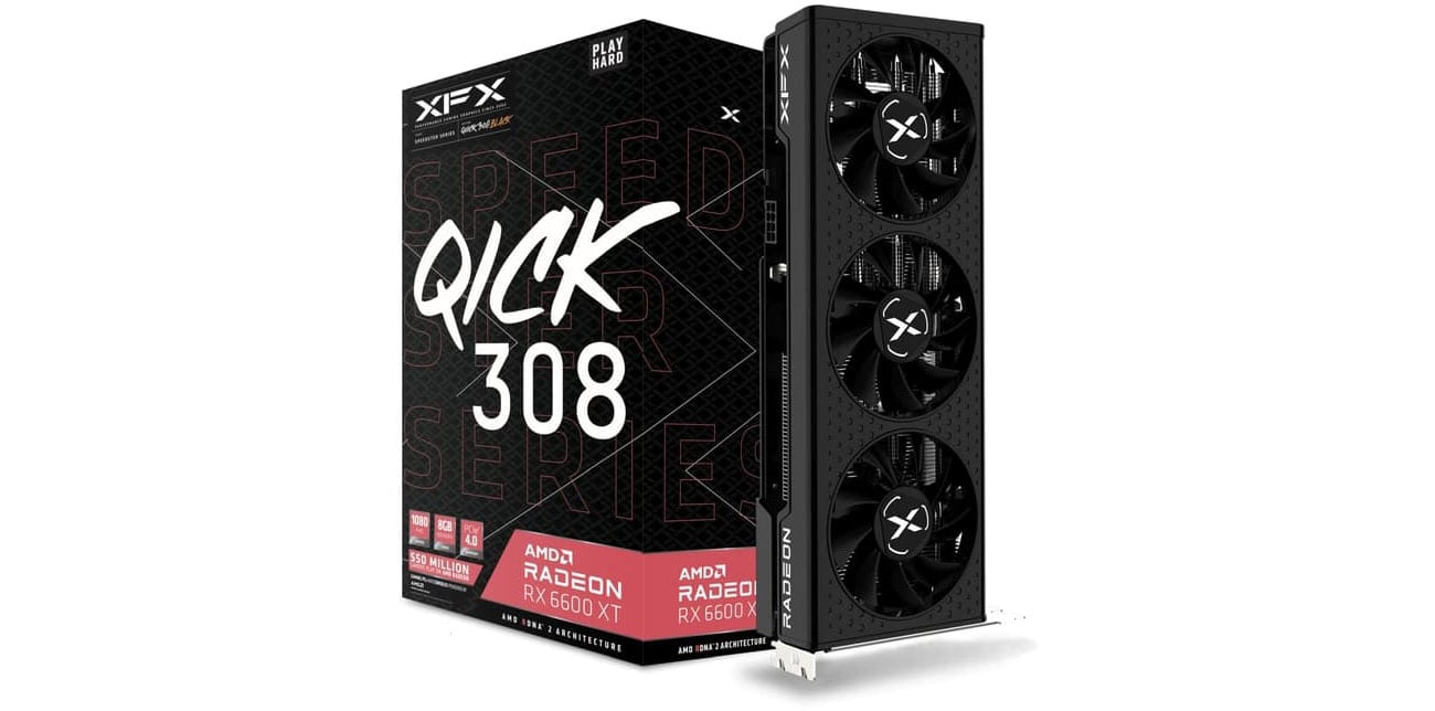 XFX Radeon RX 6600 XT Speedster QICK Black 8 GB GDDR6