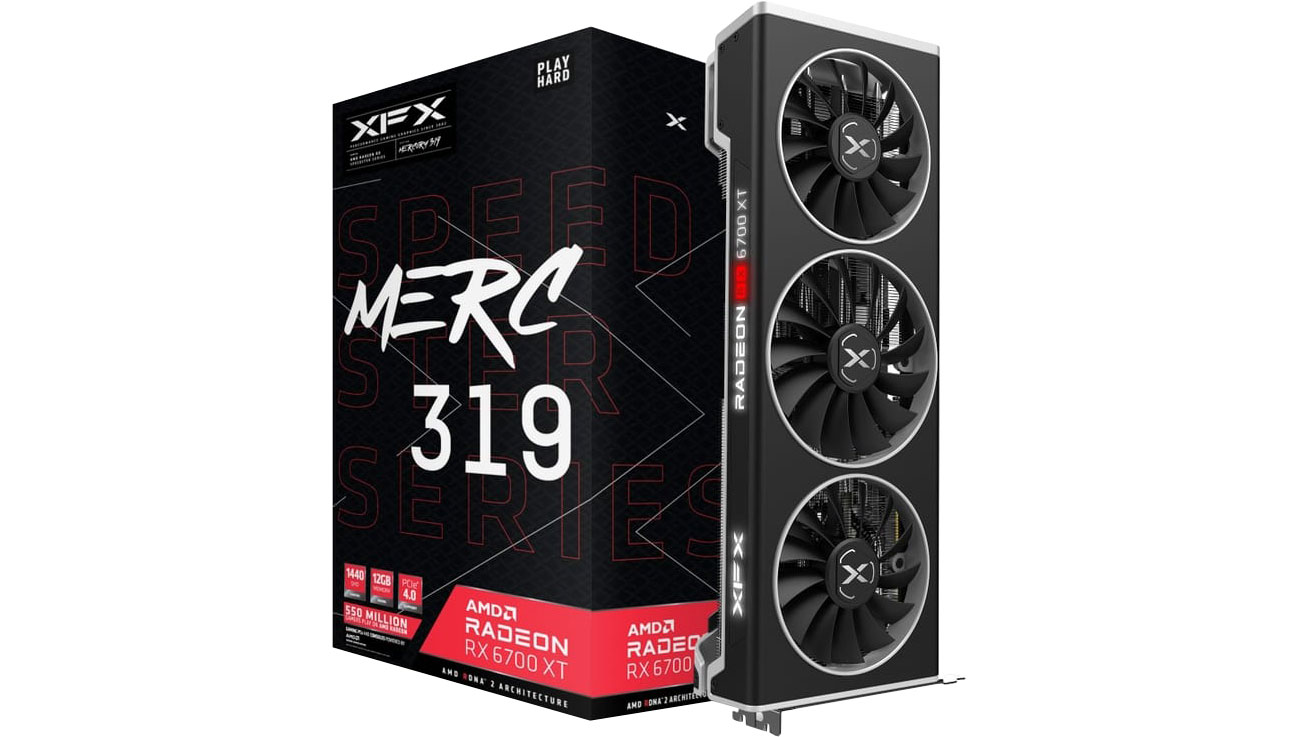 Karta graficzna AMD XFX Radeon RX 6700 XT SPEEDSTER MERC 12GB GDDR6 RX-67XTYTBDP