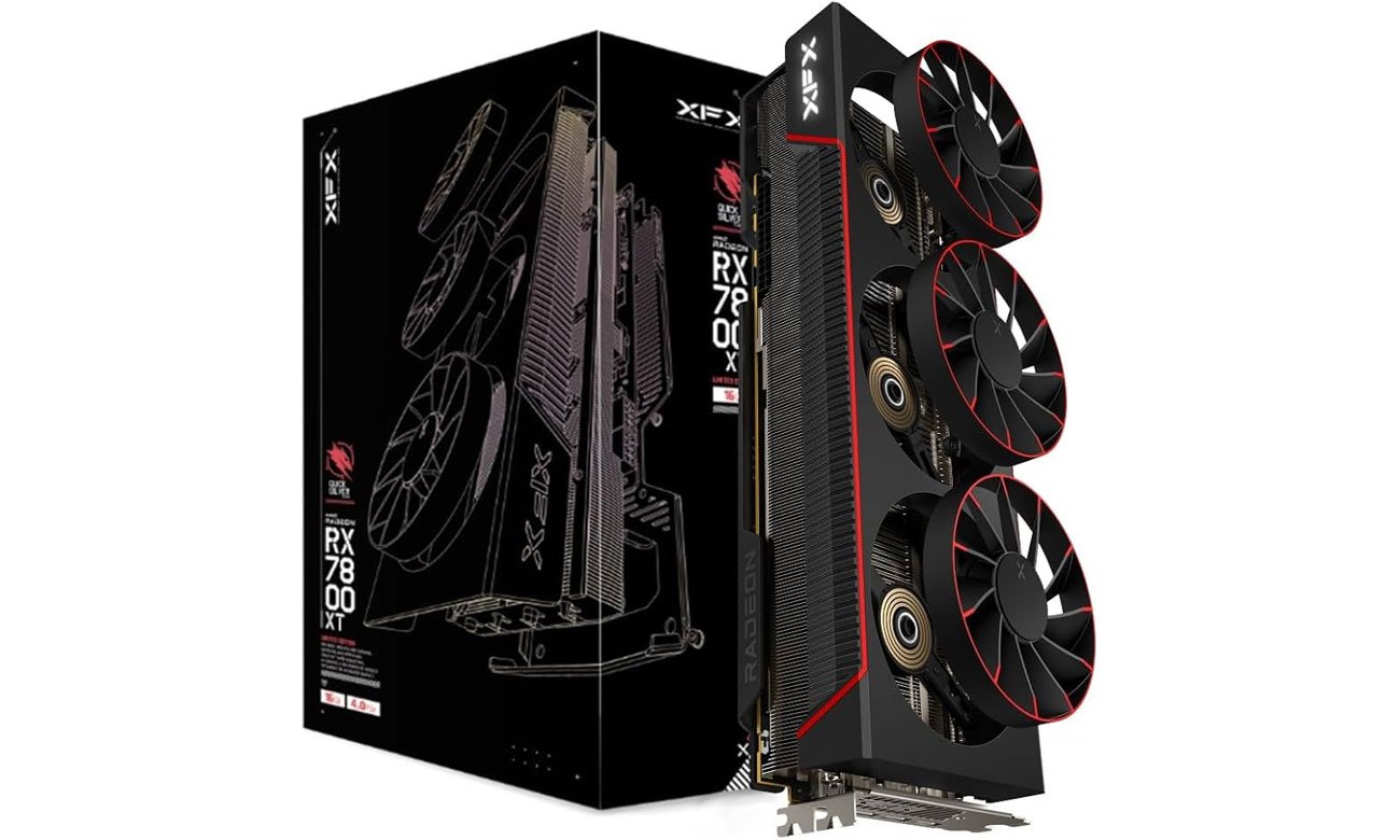 XFX Radeon RX 7800 XT Quicksilver Magnetic Air Gaming 16 GB GDDR6