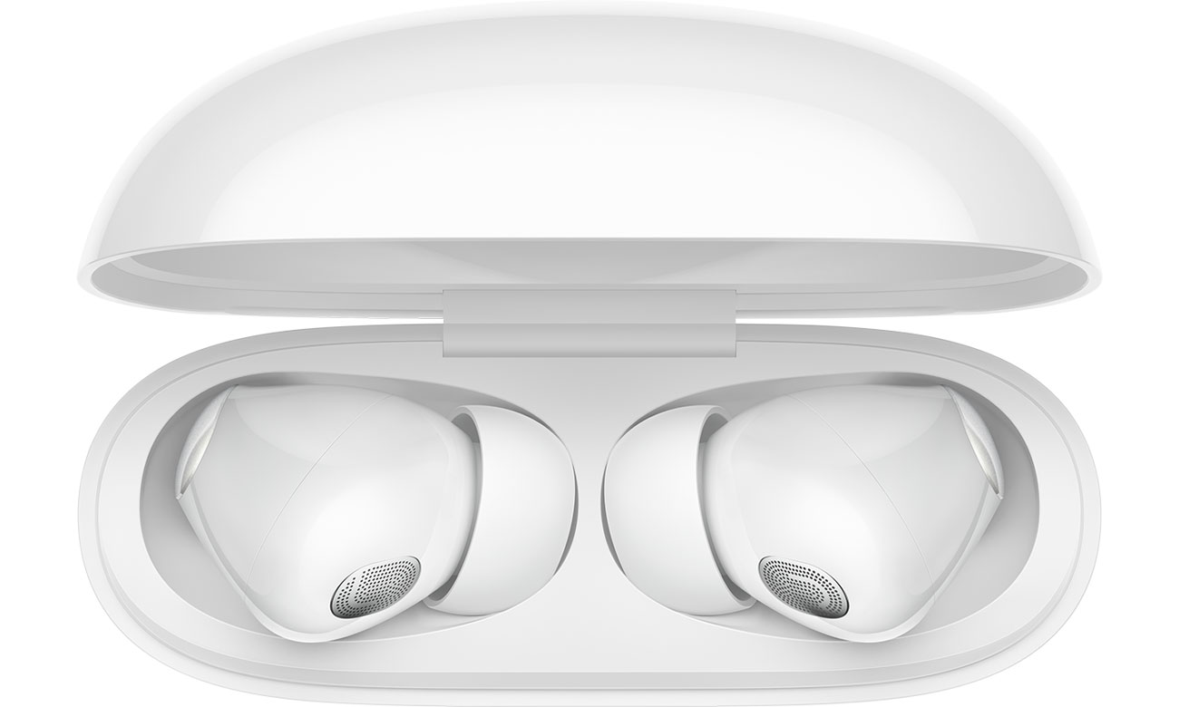 Słuchawki bezprzewodowe Xiaomi Buds 3T Pro White - Widok słuchawek w etui od góry