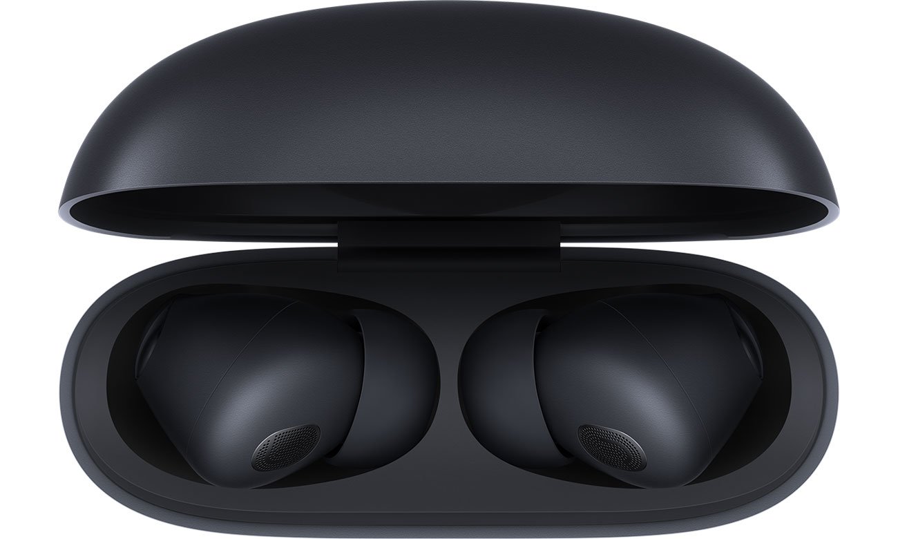 Słuchawki bezprzewodowe Xiaomi Buds 3T Pro Black - Widok słuchawek w etui od góry