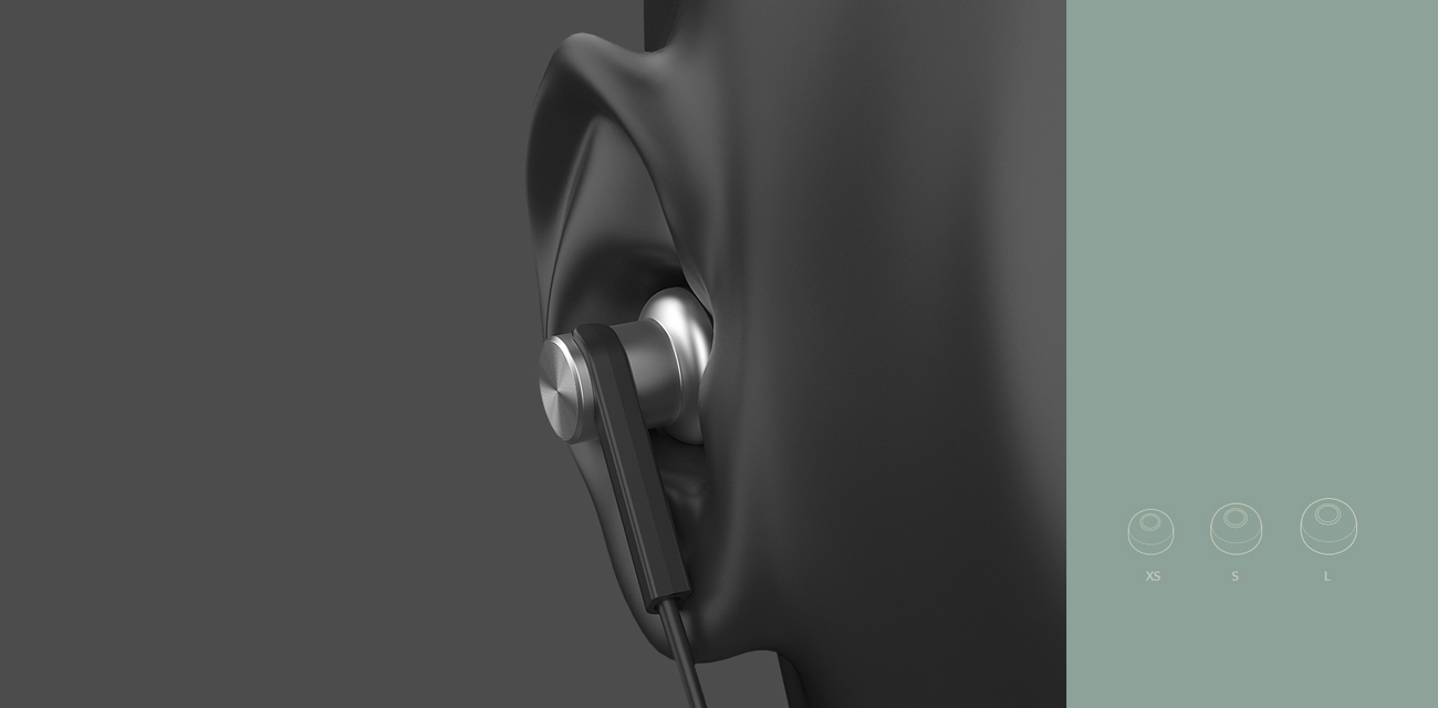 Słuchawki douszne Xiaomi mi in-ear trzy pary wkładek