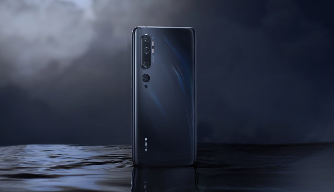 Xiaomi Mi Note 10 elegancka konstrukcja z zakrzywionego szkła i metalu
