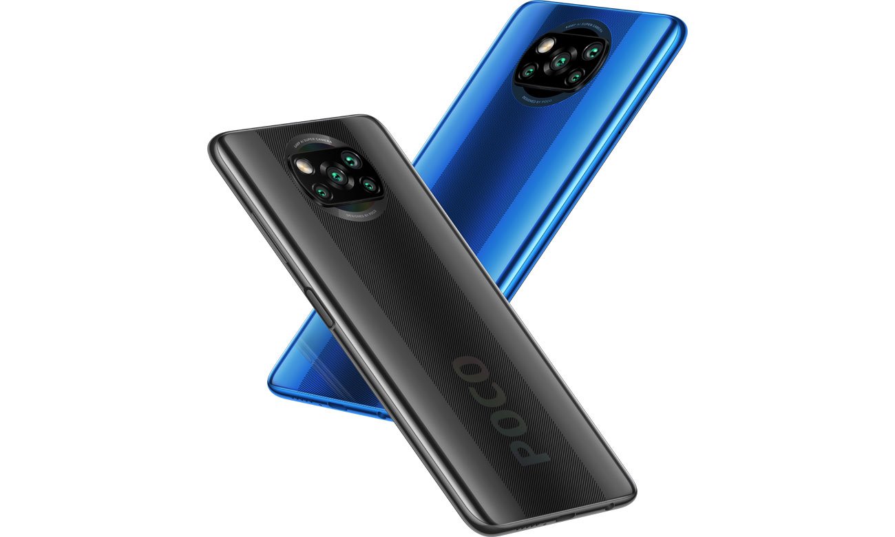 Niebieski i czarny smartfon Xiaomi POCO X3 NFC