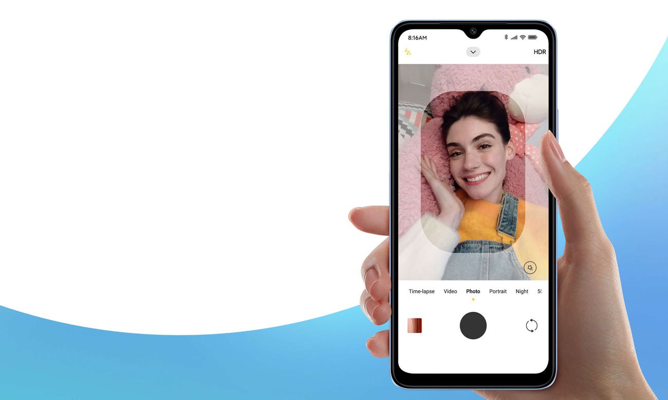 Xiaomi Redmi A3 beleuchteter Bildschirm für Selfies