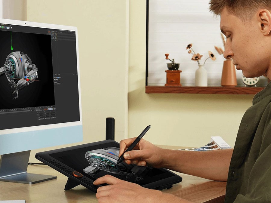 XP-Pen Artist 13.3 Pro V2 na biurku