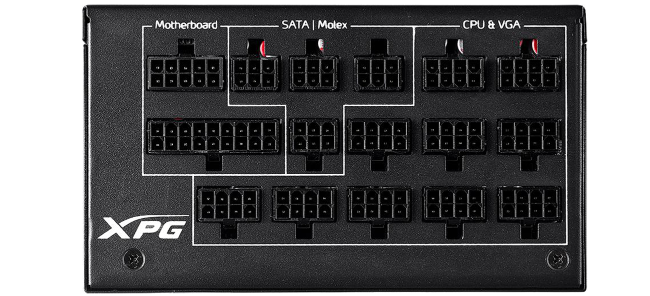 XPG CYBERCORE 1000W okablowanie