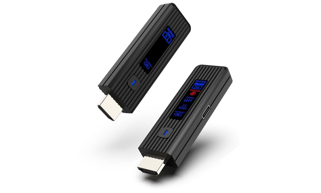 Xenso Transmiter HDMI FullHD 60Hz do 50m z wyświetlaczem