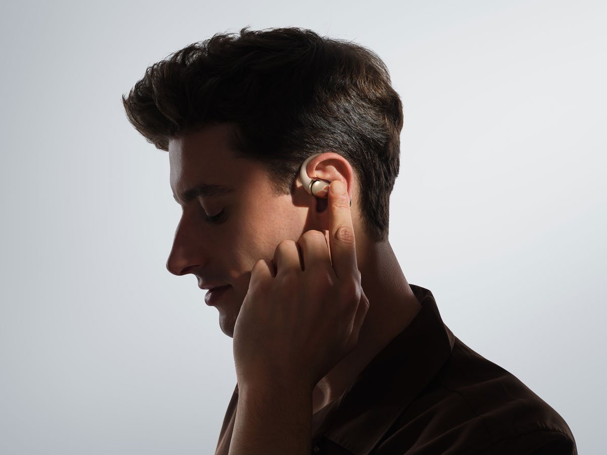 Słuchawki bezprzewodowe Xiaomi OpenWear Stereo Pro Sand Gold - Grafika lifestyle