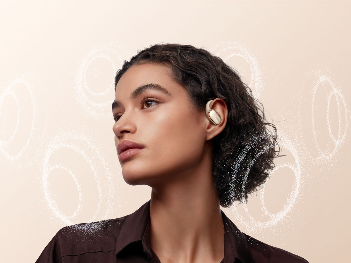 Słuchawki bezprzewodowe Xiaomi OpenWear Stereo Pro Sand Gold - Grafika lifestyle