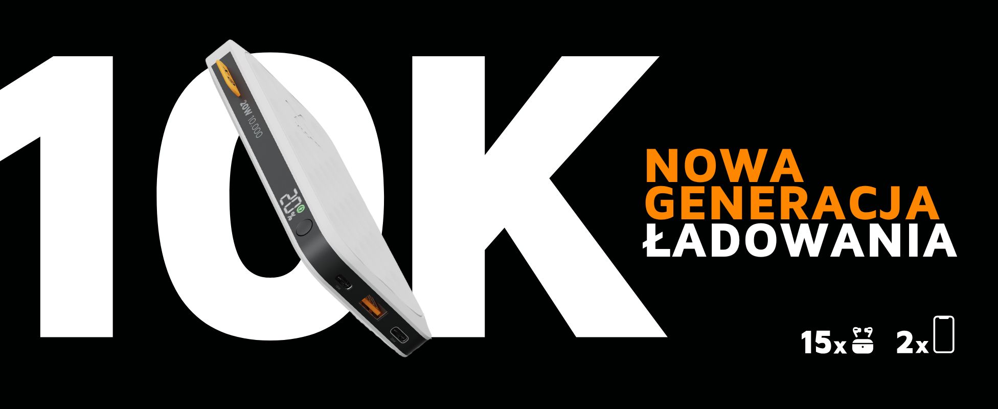 XTORM Power bank Fuel 10000 mAh 20W biały