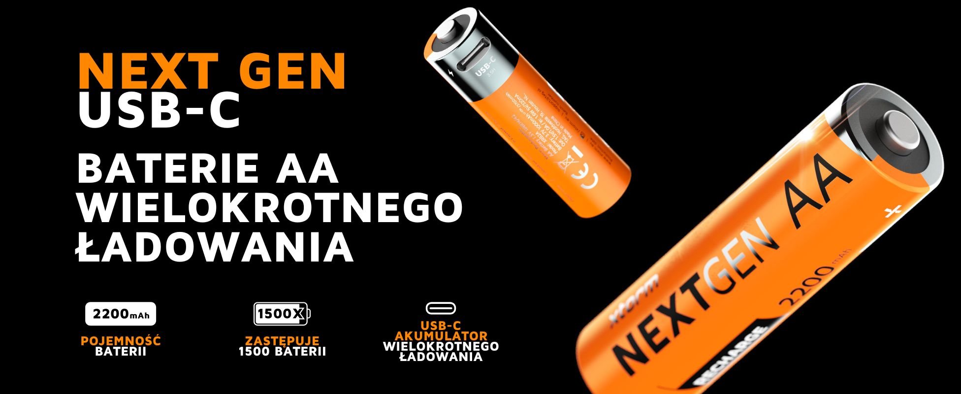 XTORM Akumulatorki NexGen AA USB-C 4 PAK