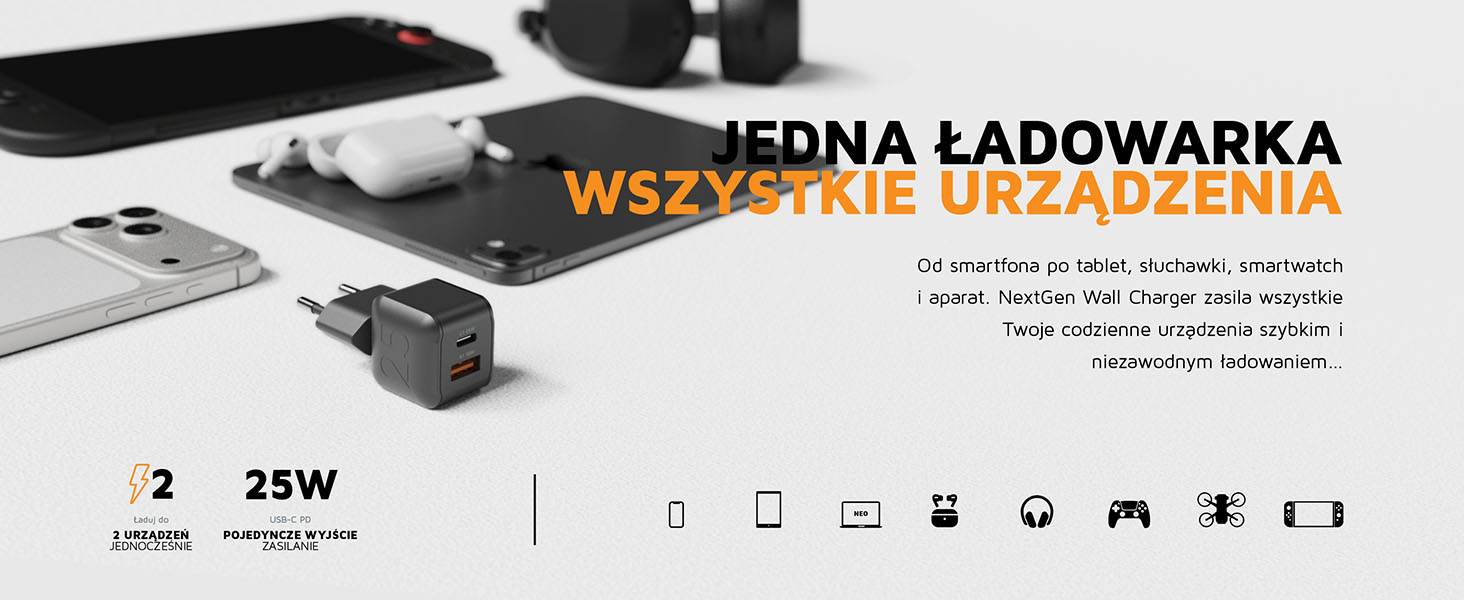 Xtorm XECNG250 z dwoma portami do ładowania codziennych urządzeń