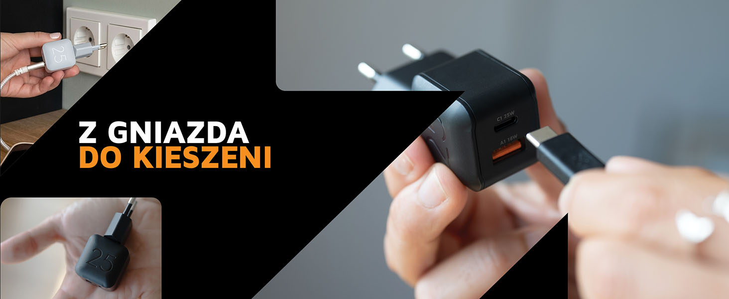 Kompaktowa ładowarka Xtorm XECNG251 zabierana z gniazdka do kieszeni
