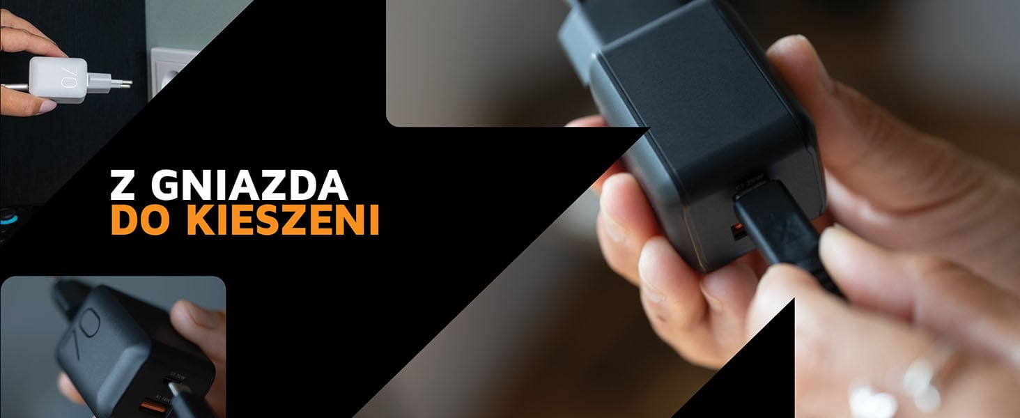 Kompaktowa ładowarka Xtorm XECNG700 zabierana z gniazdka do kieszeni