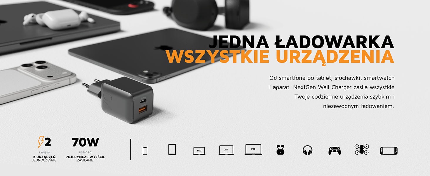 Xtorm XECNG701 z dwoma portami do ładowania codziennych urządzeń