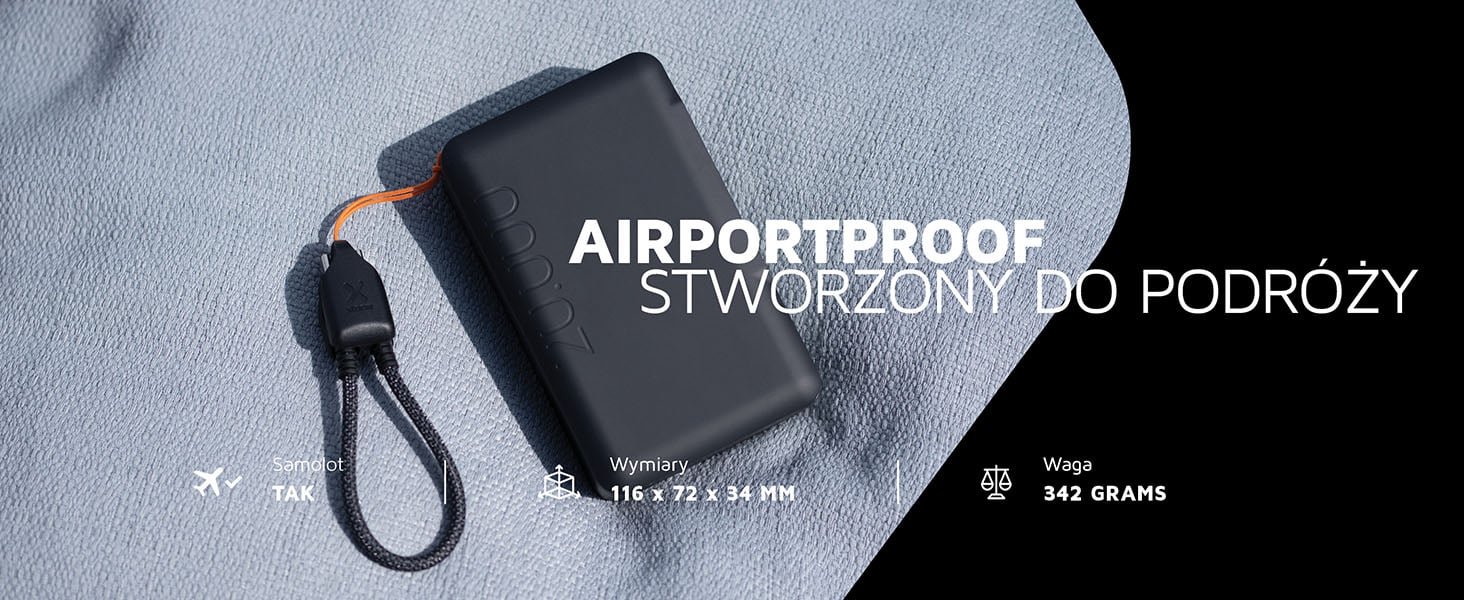 Powerbank 77 Wh odpowiedni do podróży samolotem