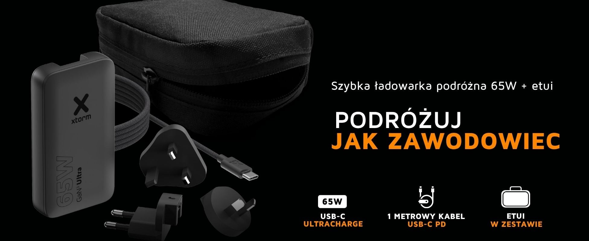 XTORM ładowarka podróżna 65w