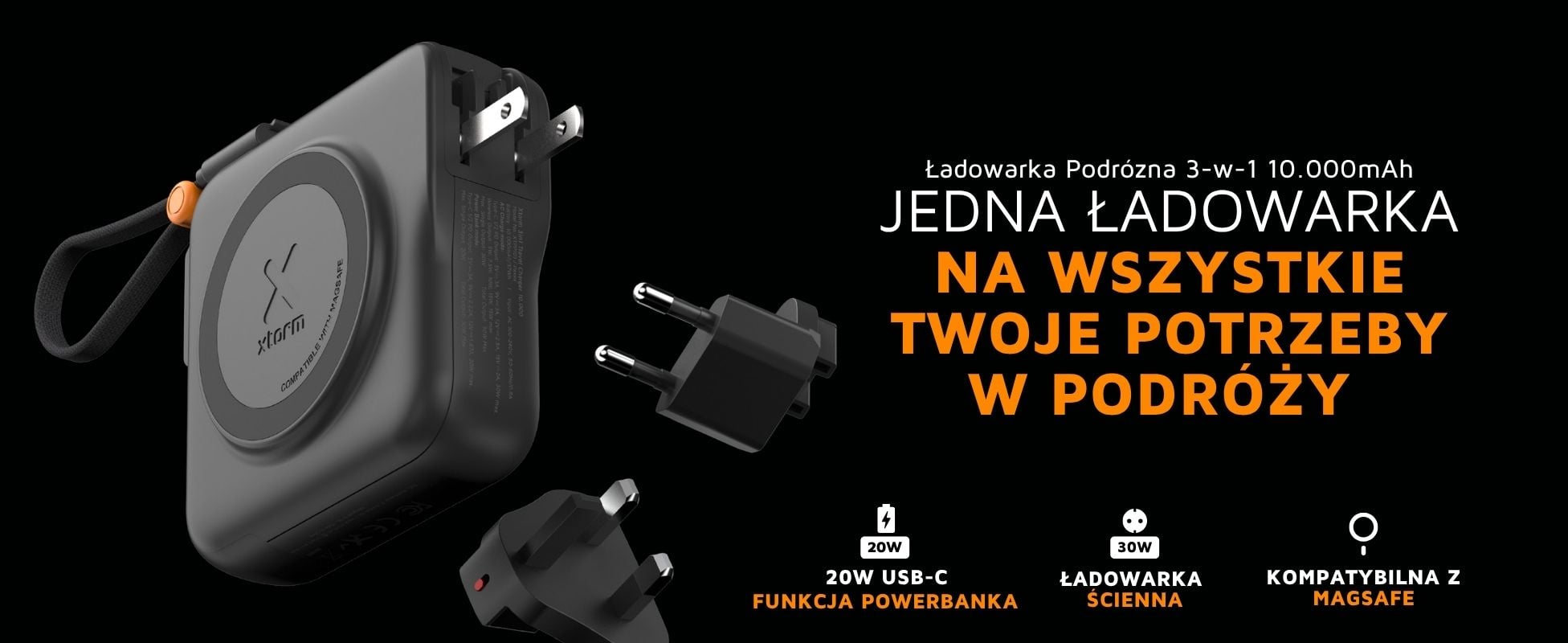 XTORM ładowarka podróżna 3w1