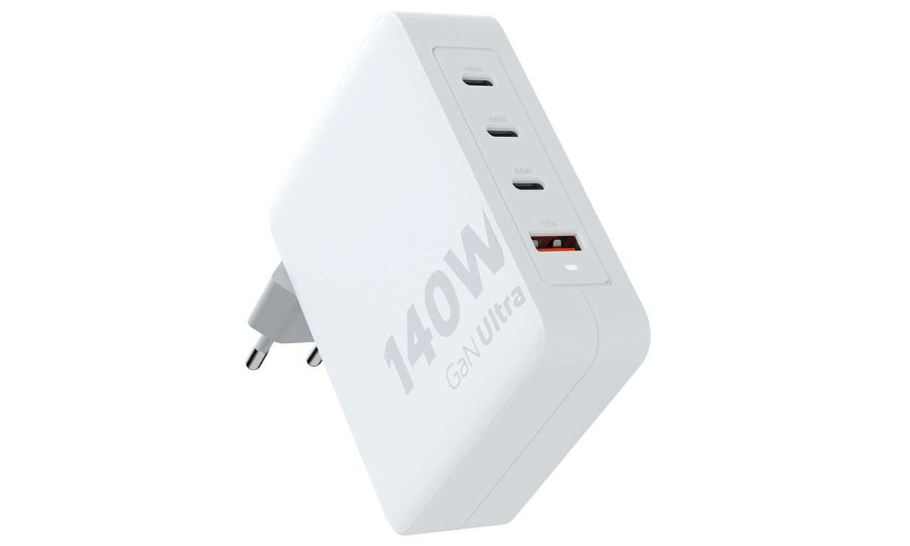 Ładowarka turystyczna Xtorm 140W GaN +kabel USB-C PD biała