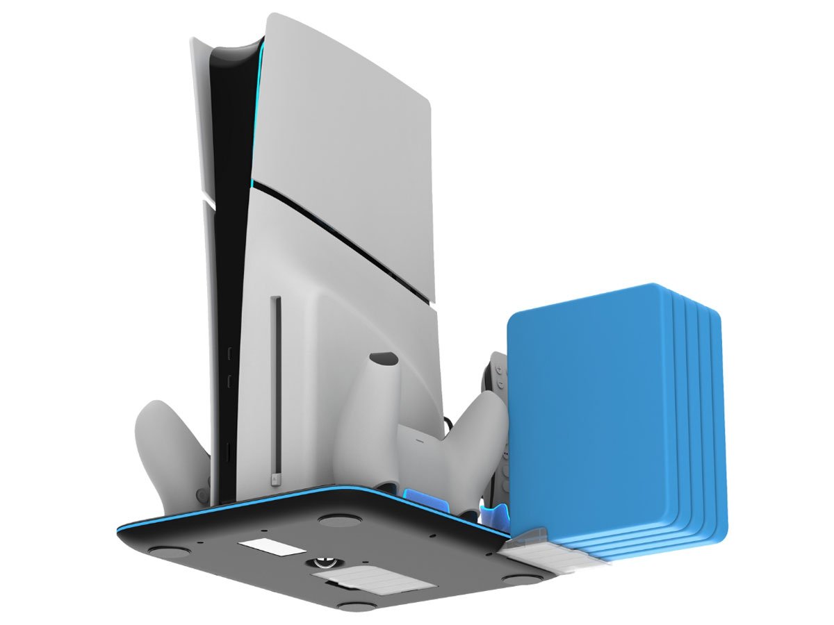 Podstawka YAXO ICE STORM do konsoli PlayStation 5 Slim - Nowoczesny design i podświetlenie LED