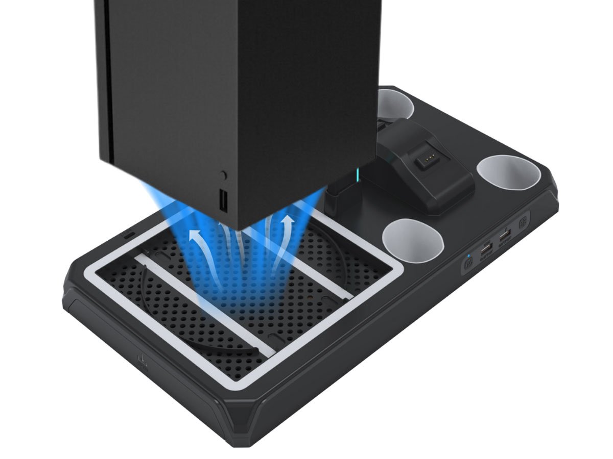 Podstawka YAXO XENO FROST do Xbox Series X|S Techno Black - Wydajne chłodzenie konsoli