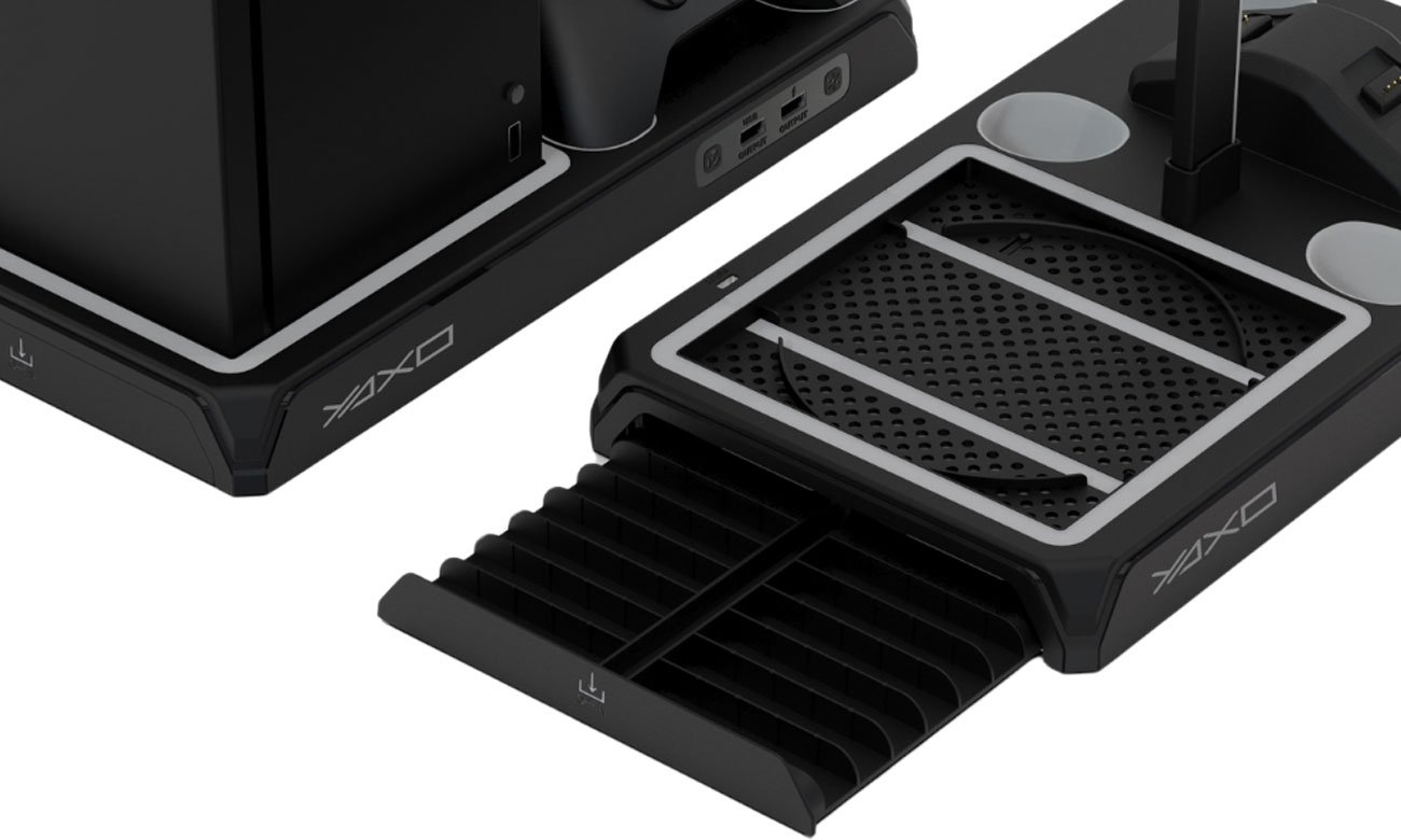 Podstawka YAXO XENO FROST do Xbox Series X|S Techno Black - Widok ogólny