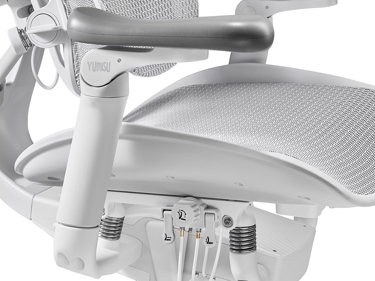 Ergonomiczny fotel Yumisu 1010 Biały - Zarządzanie proste jak nigdy z ErgoMultiControl