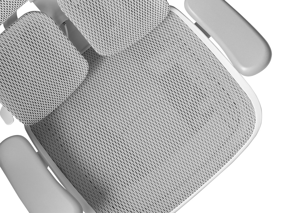 Ergonomiczny fotel Yumisu 1010 Biały - Innowacyjna tapicerka TECHMesh