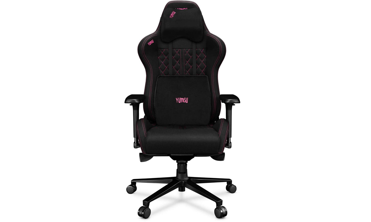 Fotel gamingowy Yumisu 2050 Czarno-różowy Tkanina