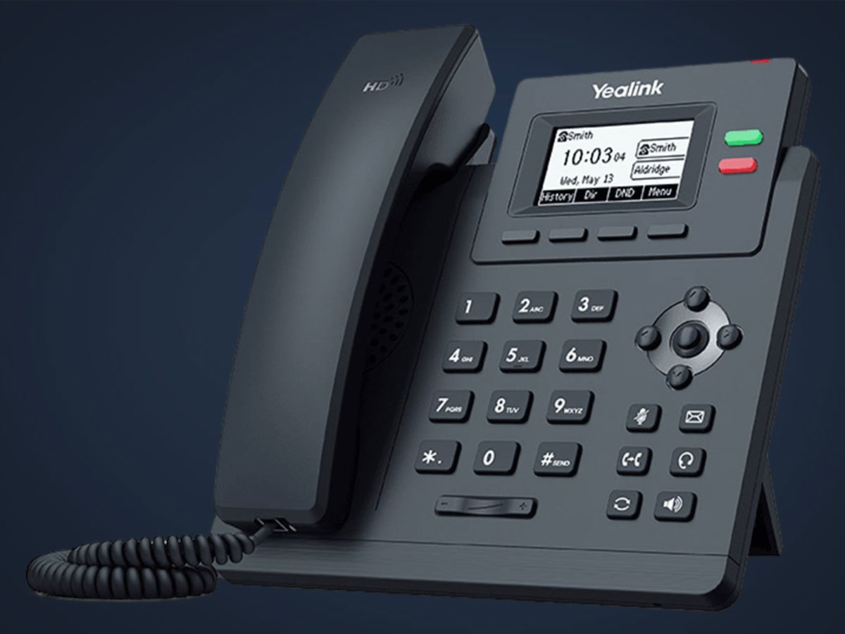 Telefon VoIP Yealink SIP-T31P - Widok ogólny, grafika z tłem