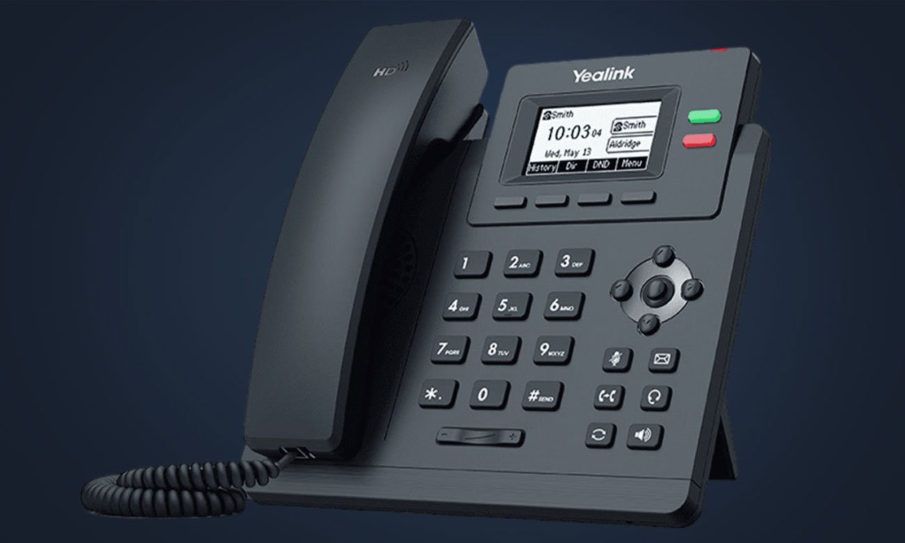 Telefon VoIP Yealink SIP-T31W - Widok ogólny, grafika z tłem