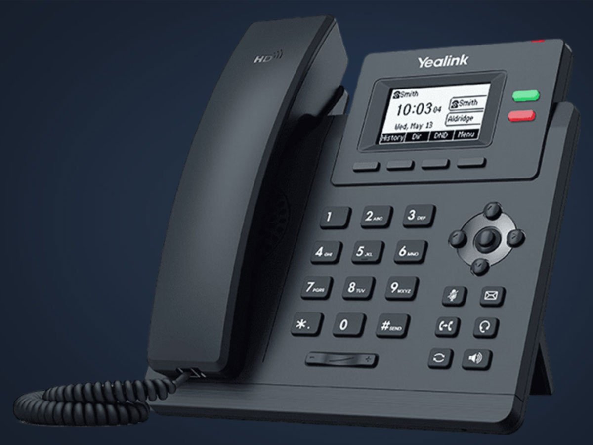 Telefon VoIP Yealink SIP-T31W - Widok ogólny, grafika z tłem