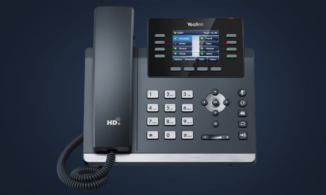 Telefon VoIP Yealink SIP-T44U - Widok ogólny, grafika z tłem