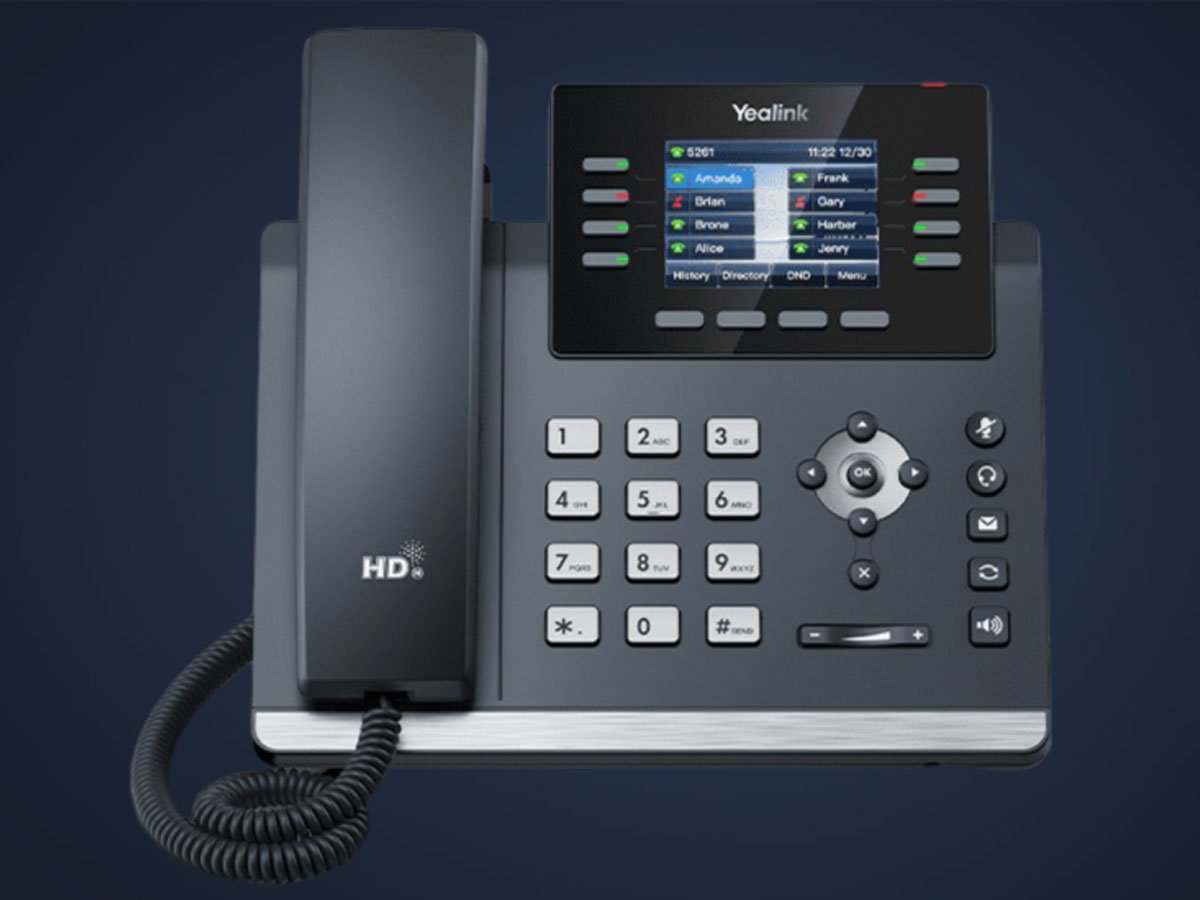 Telefon VoIP Yealink SIP-T44U - Widok ogólny, grafika z tłem