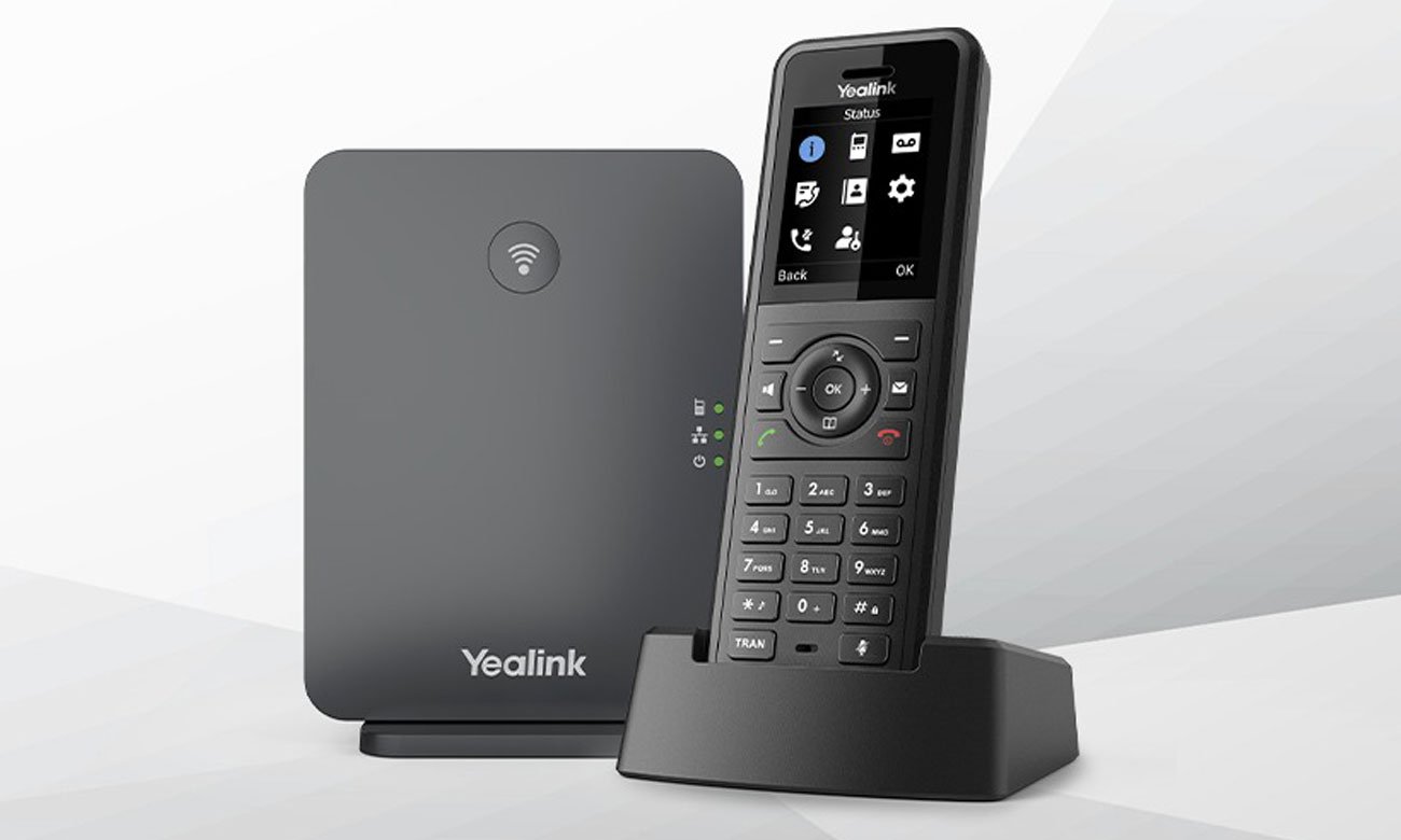 Telefon DECT Yealink W77P - Widok ogólny, grafika z tłem
