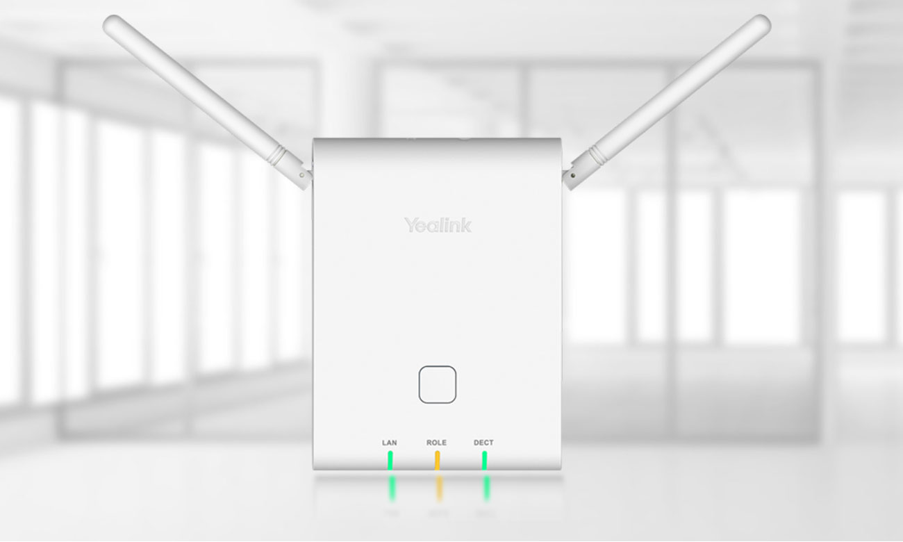 Stacja bazowa Yealink W90B Multi Dect - Widok ogólny, grafika z tłem