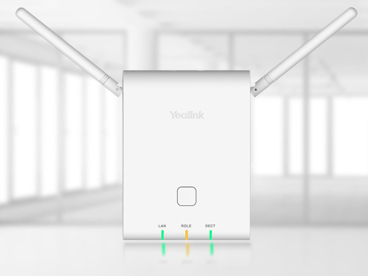 Stacja bazowa Yealink W90B Multi Dect - Widok ogólny, grafika z tłem