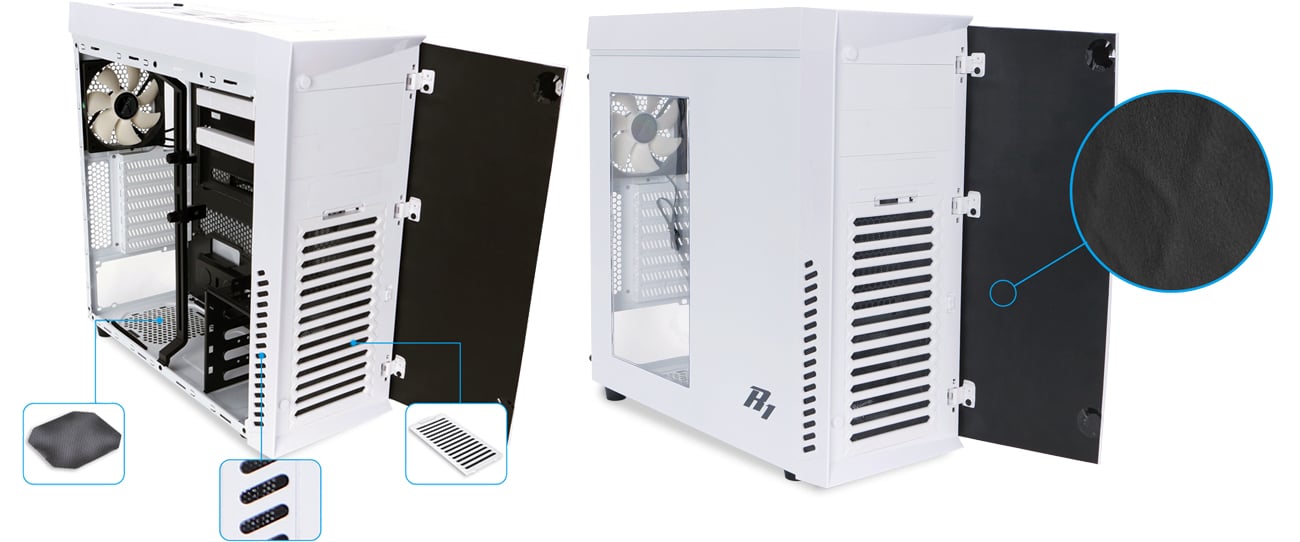 Zalman R1 biała USB 3.0 wygłuszenie i filtry