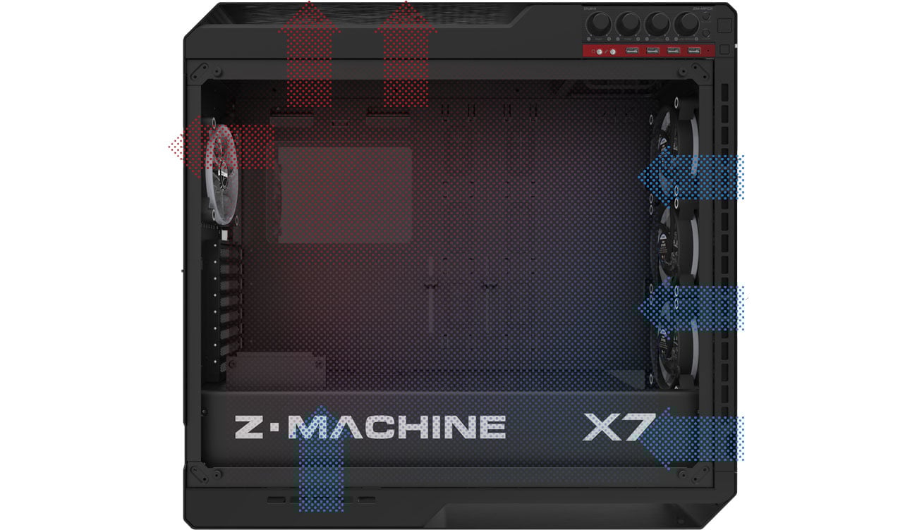 Zalman X7 Wentylacja, chłodzenie wodne