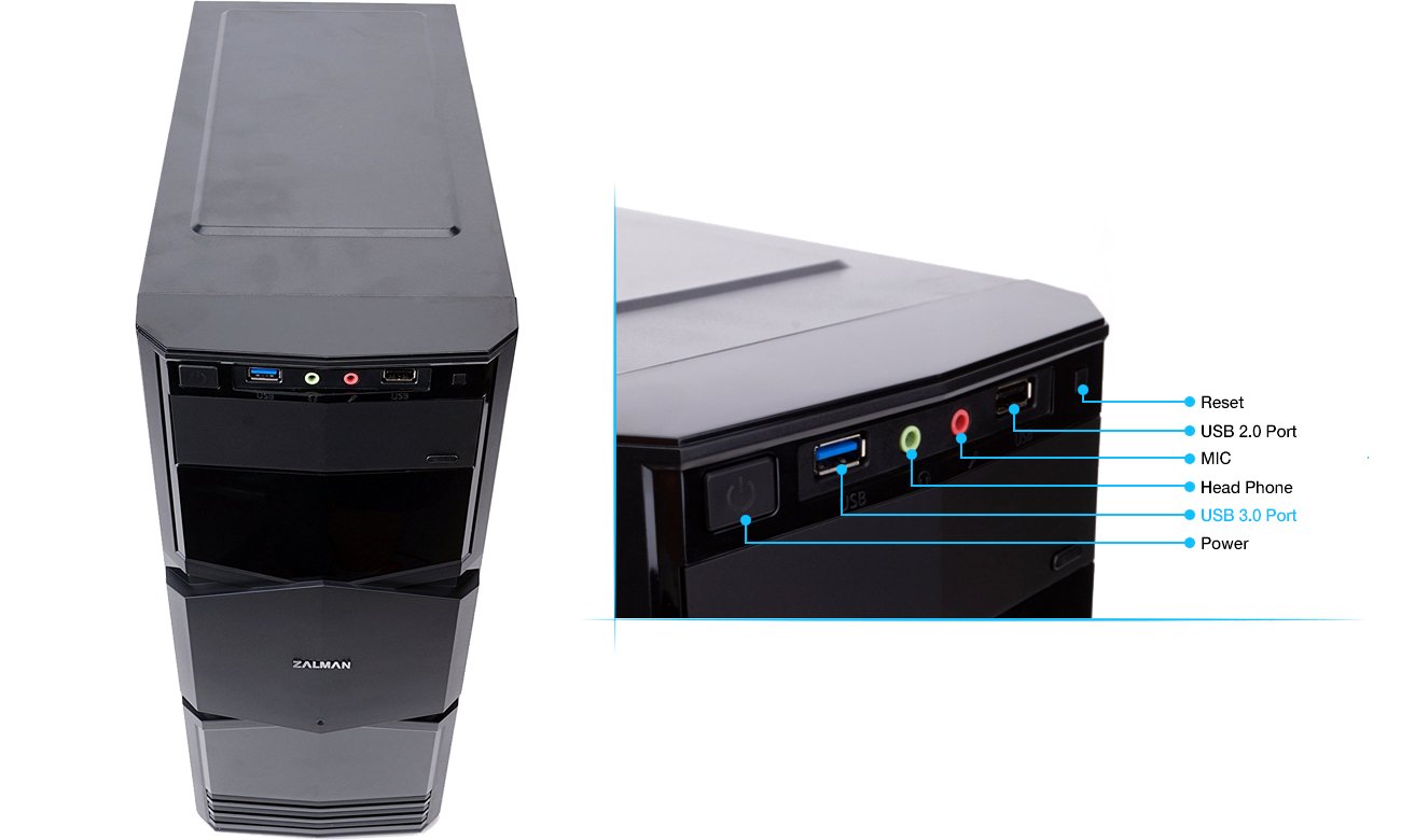 Obudowa komputerowa Zalman ZM-T3 - USB 3.0