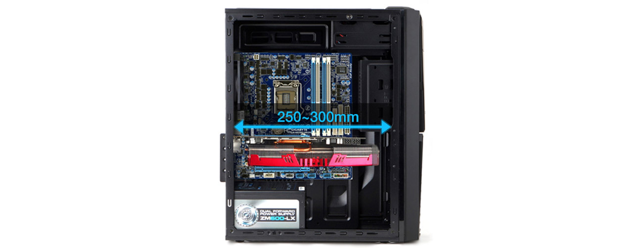 Zalman ZM-T4 czarna USB 3.0 montaż karty graficznej