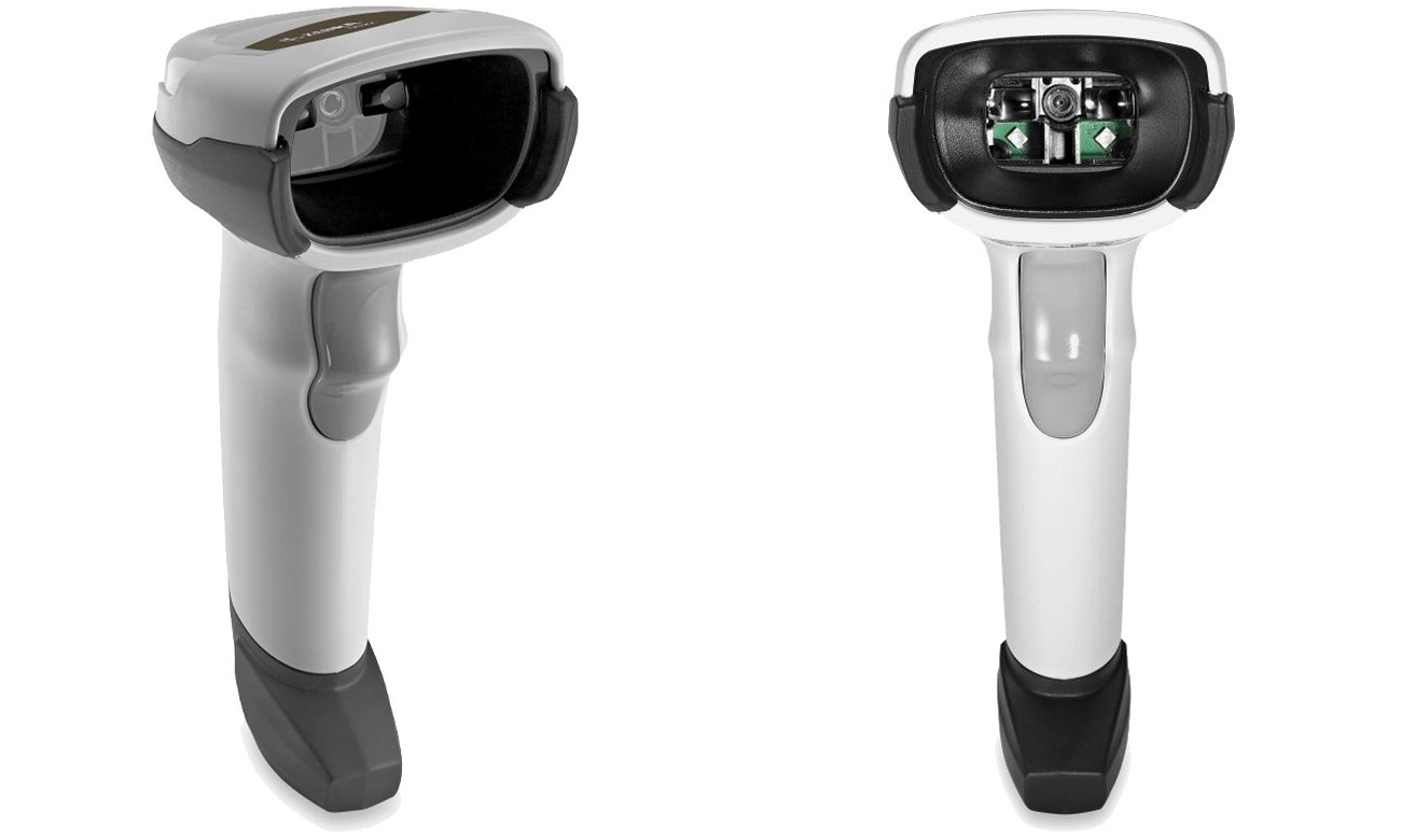 Czytnik kodów kreskowych Zebra DS2208-SR USB KIT Biały - Widok od przodu pod kątem
