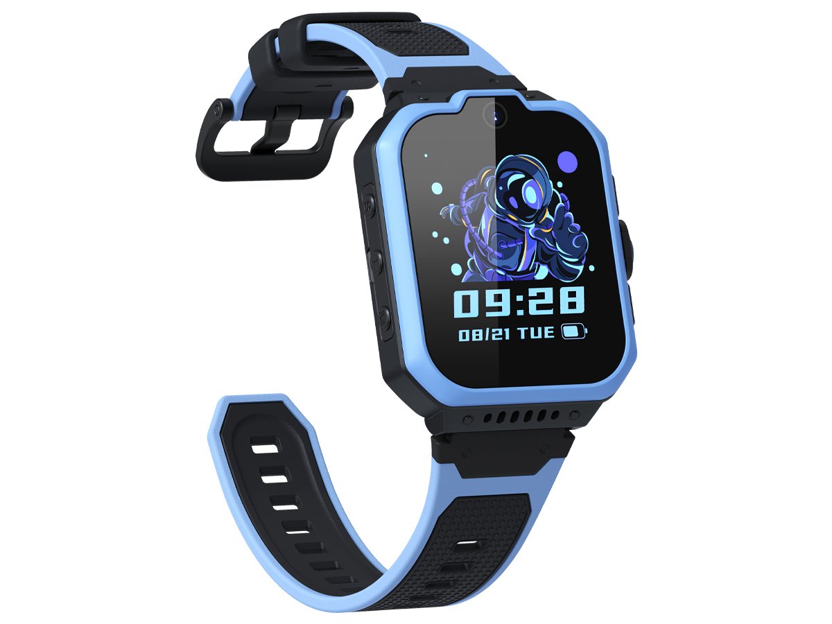 Smartwatch ZTE Kids Watch K1 Pro LTE Niebieski - Widok od przodu pod kątem