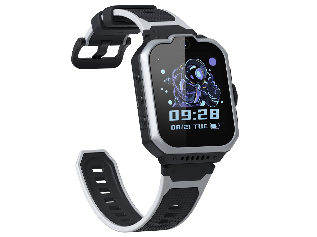 Smartwatch ZTE Kids Watch K1 Pro LTE Grau - Frontansicht im Winkel