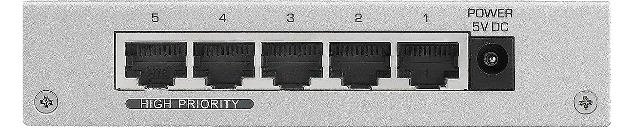 Zyxel ES-105A V3 widok z tyłu złącza