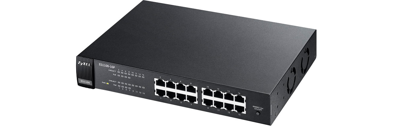Zyxel ES1100-16P-EU0102F (16x10/100Mbit, 8xPoE) - Switche