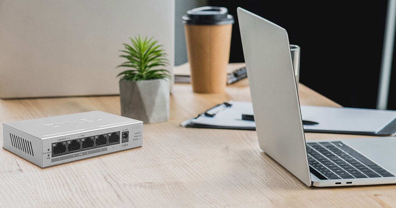 Switch Zyxel GS1005HP (5x10/100/1000Mbit PoE+) - Gigabitowa transmisja danych i inteligentne funkcje